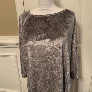 Chico silver brocade top